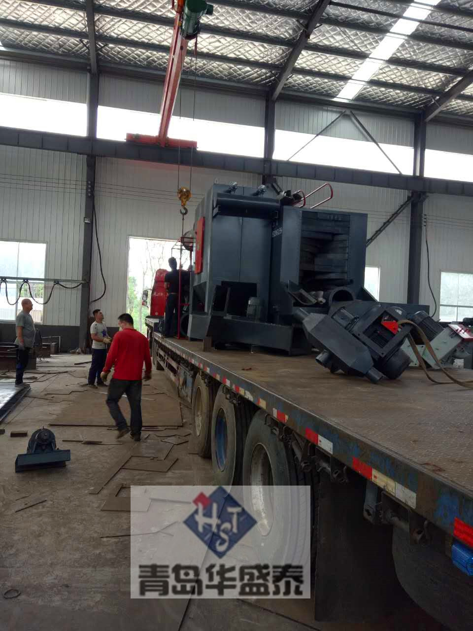 發往牡丹江698通過式拋丸機以發貨圖