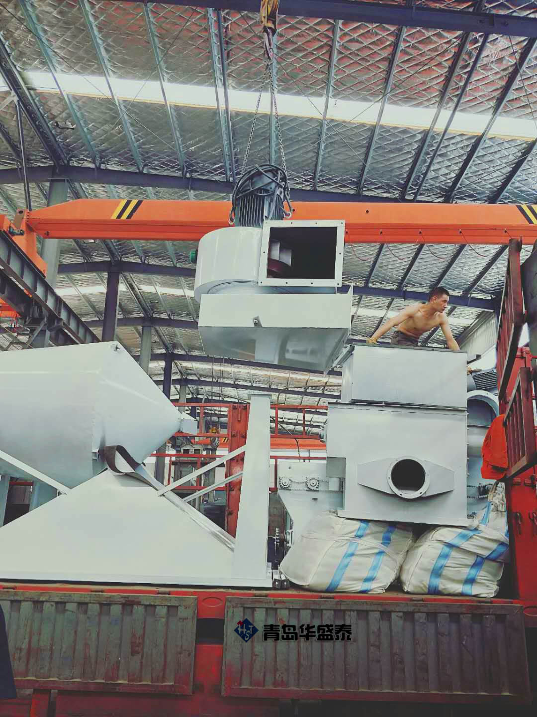 發往大連石材拋丸機發貨圖