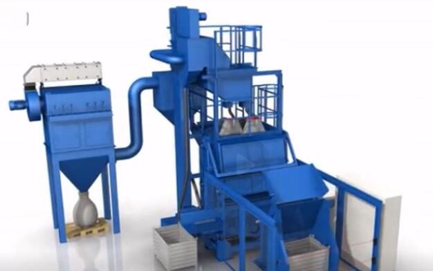 自動上料拋丸機三維動畫 自動上料拋丸機三維動畫