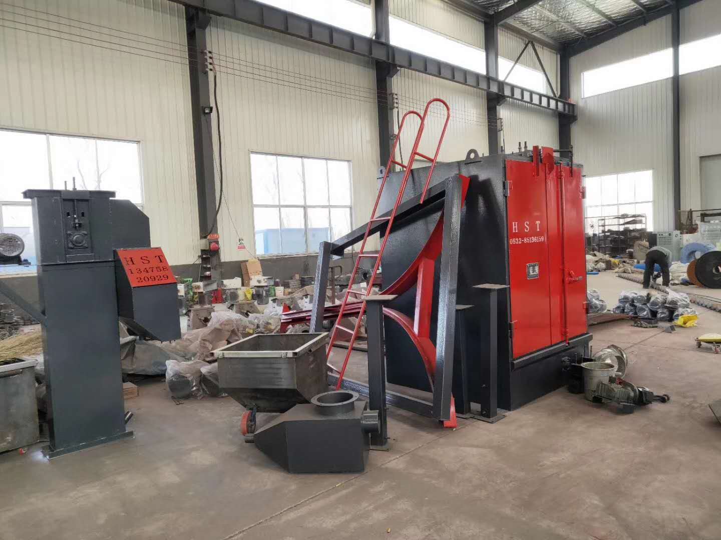 吊鉤式拋丸機(jī)發(fā)往菏澤 吊鉤式拋丸機(jī)發(fā)往菏澤