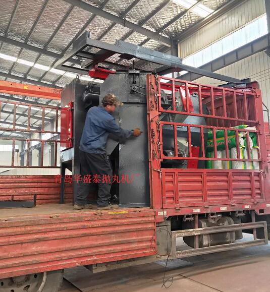 河北河間氣動開門376雙鉤式拋丸機發貨