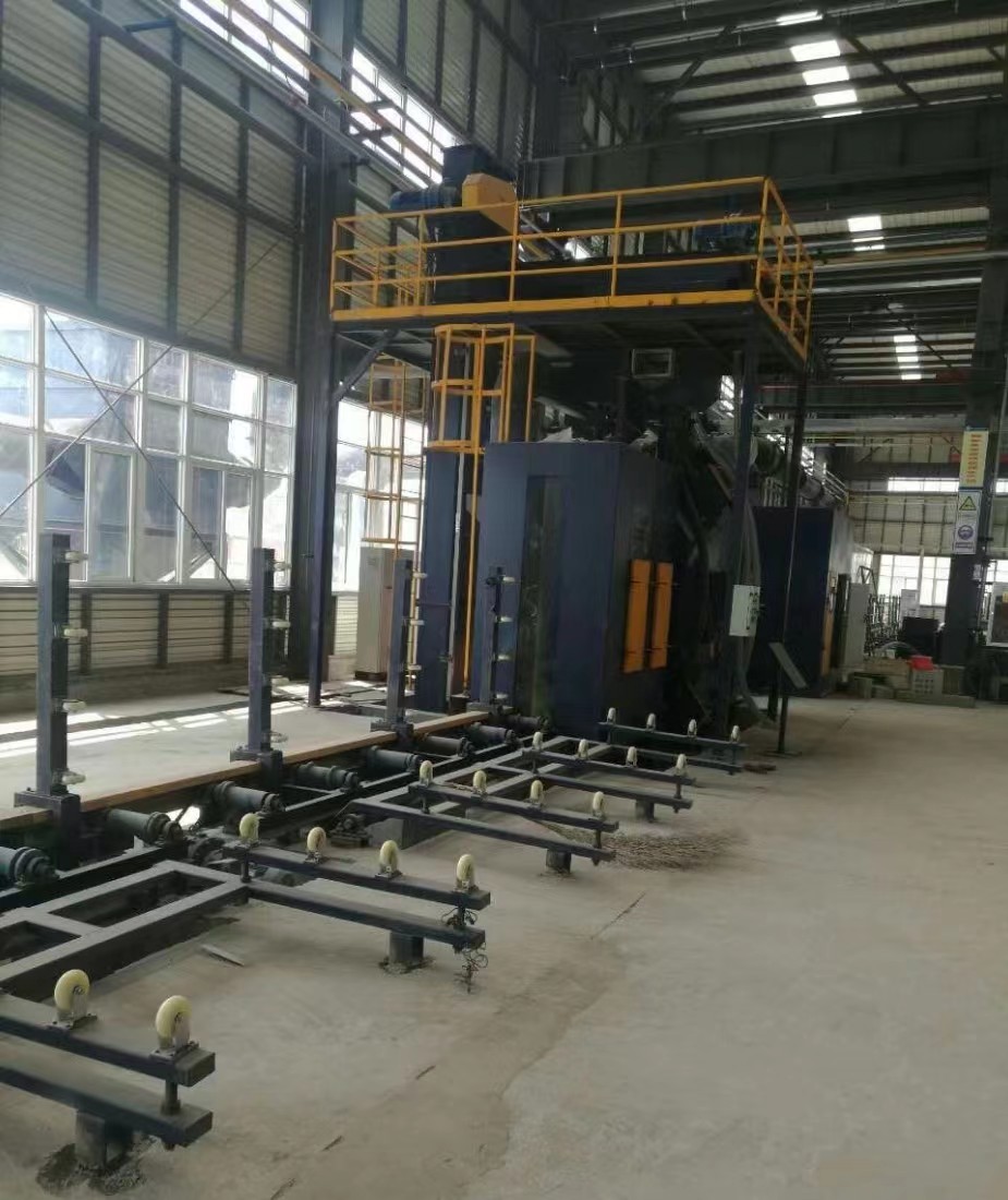 打砂除銹機設備_外殼電機除銹砂機打磨視頻_電機外殼打砂除銹機