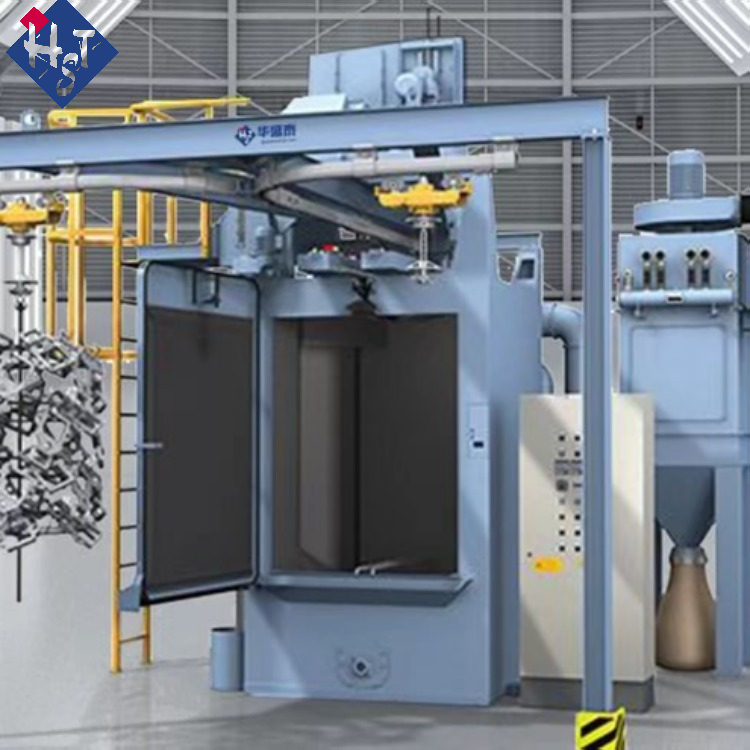 履帶拋丸機工作流程_履帶拋丸機視頻_連續履帶通過拋丸打砂機