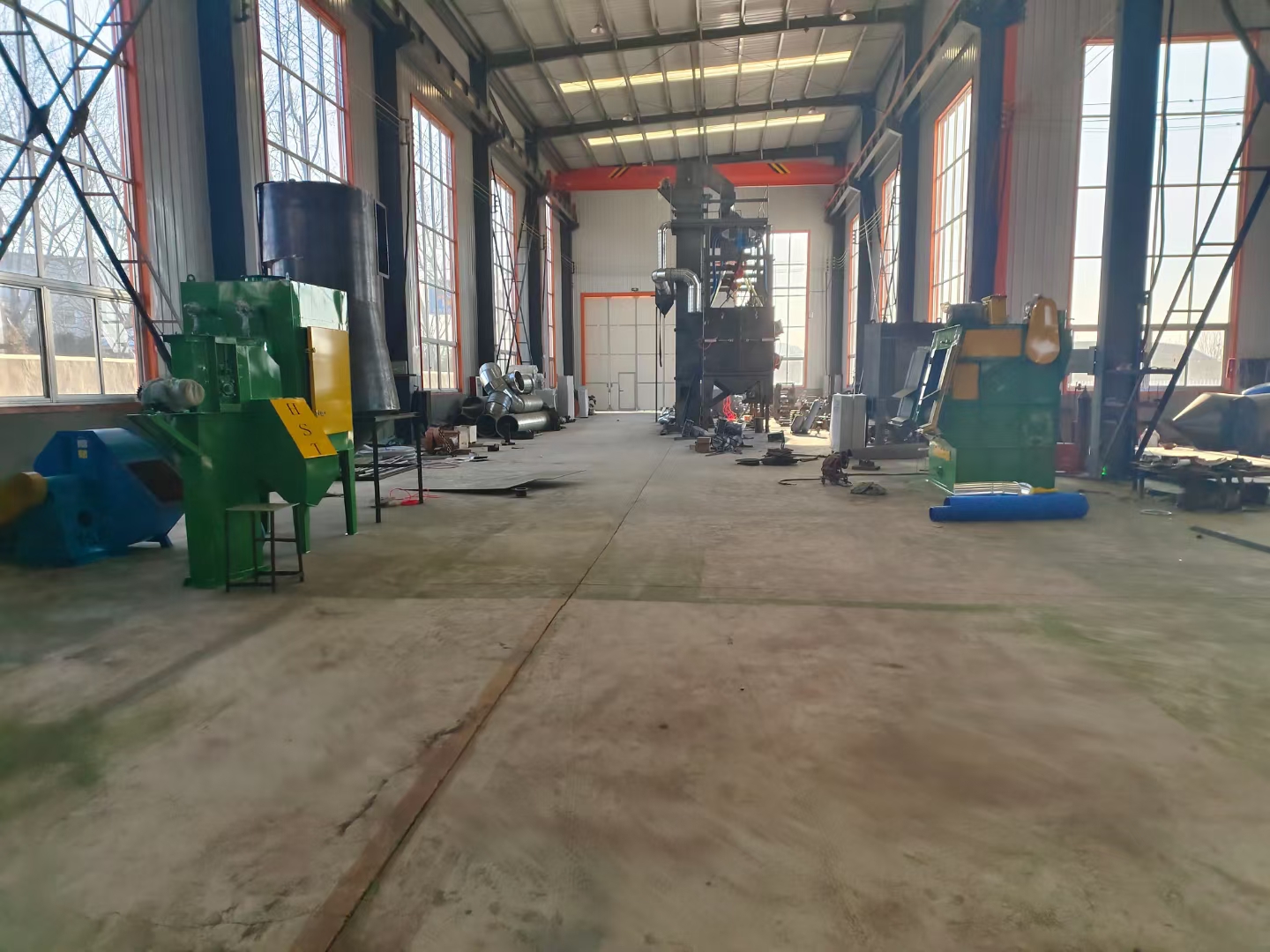 圓鋼打砂清理機_砂輪機除塵_打鋼砂機器