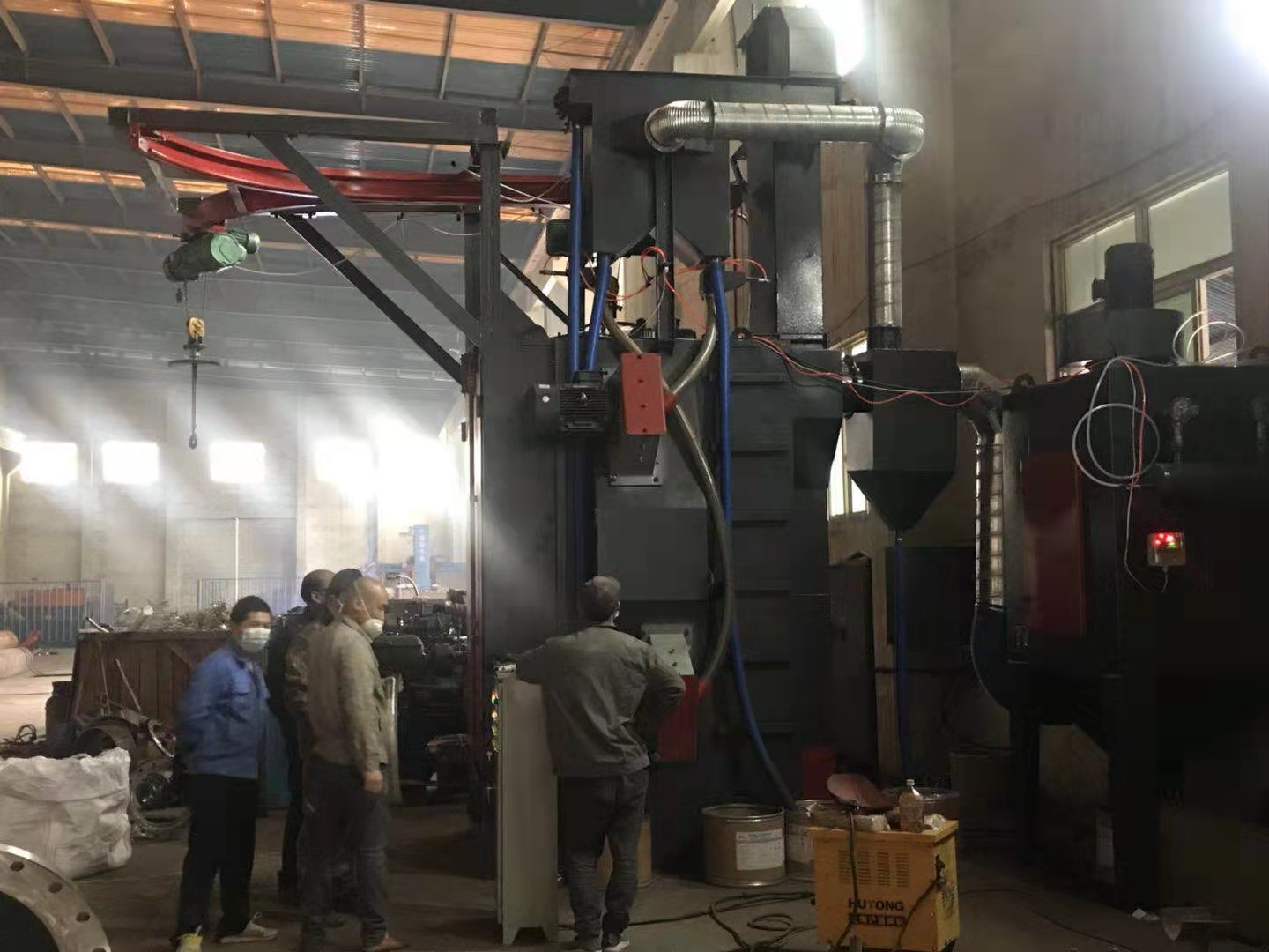 鋼材拋丸清理機_大型鋼管外壁拋丸清理機_圓管內壁拋丸機