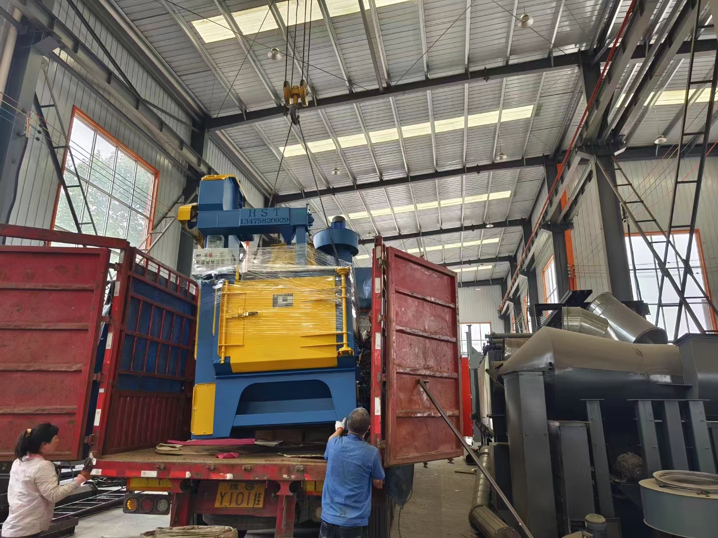 錨鏈除銹機_鏈條除銹_連續懸鏈除銹機