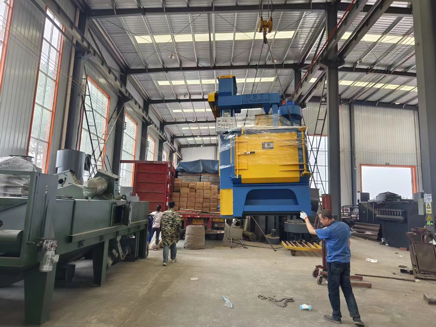 吊掛式拋丸打砂機_拋丸打砂機工作原理_拋丸機掛具大全