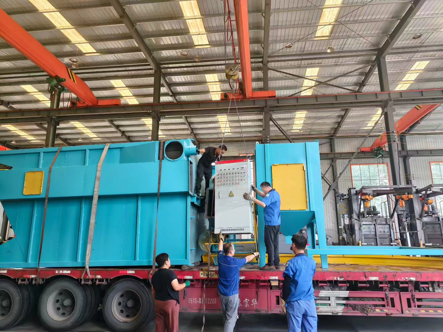 打砂機配件_打砂機打磨機圖片_臺車式打砂清理機