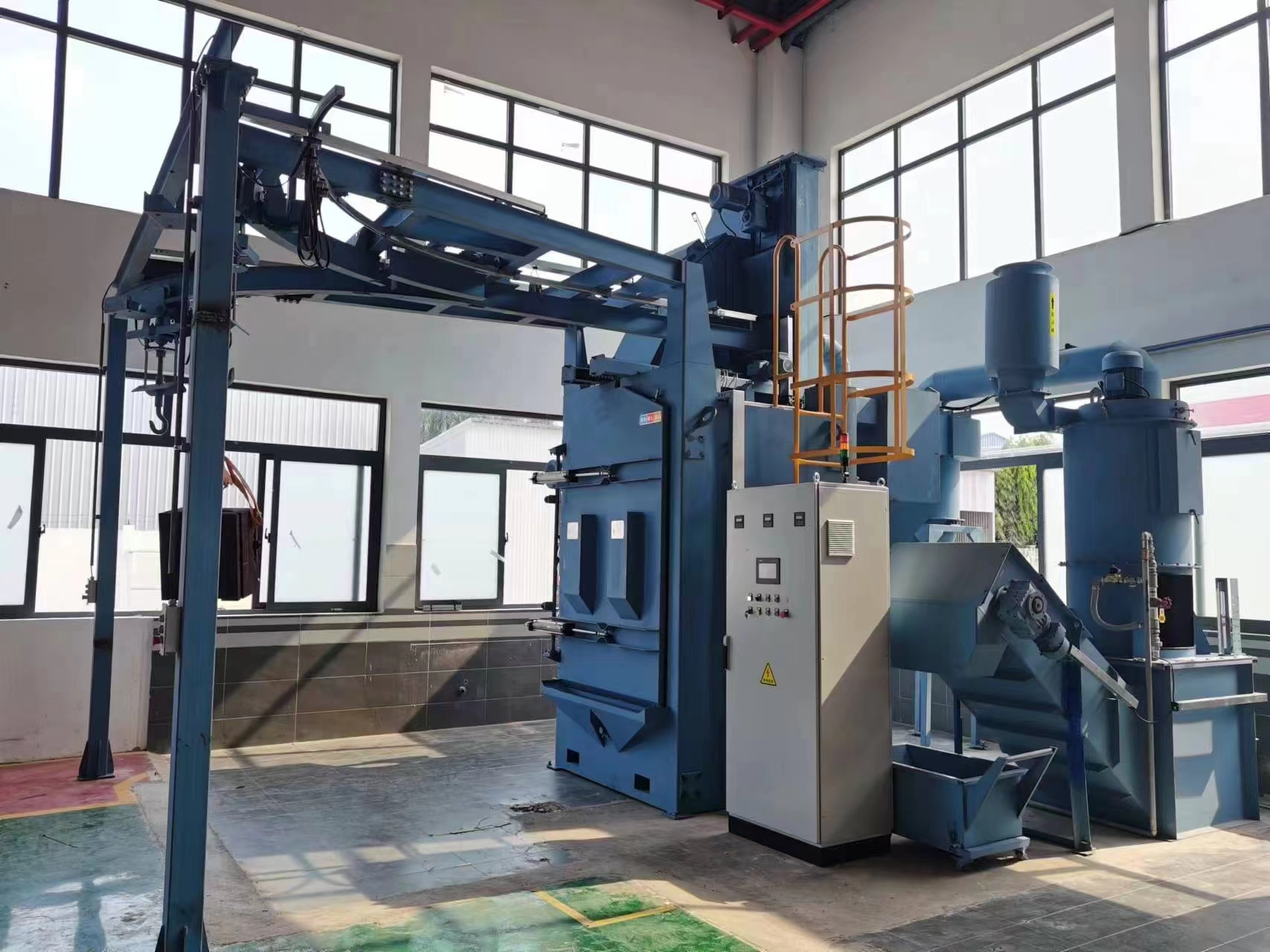 石材拋丸機_拋丸機施工視頻_拋丸機效果