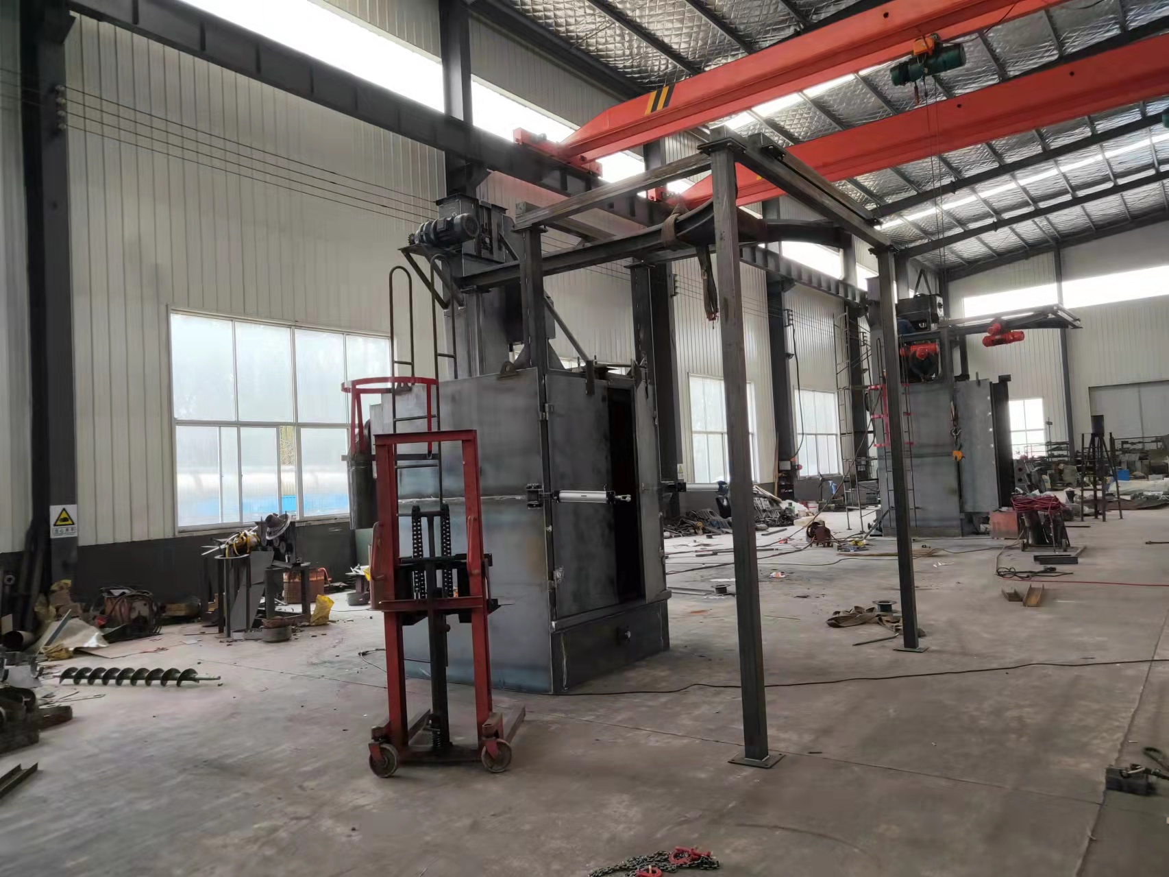 鋼管內壁拋丸機_管道拋丸機工作視頻_管道防腐拋丸機