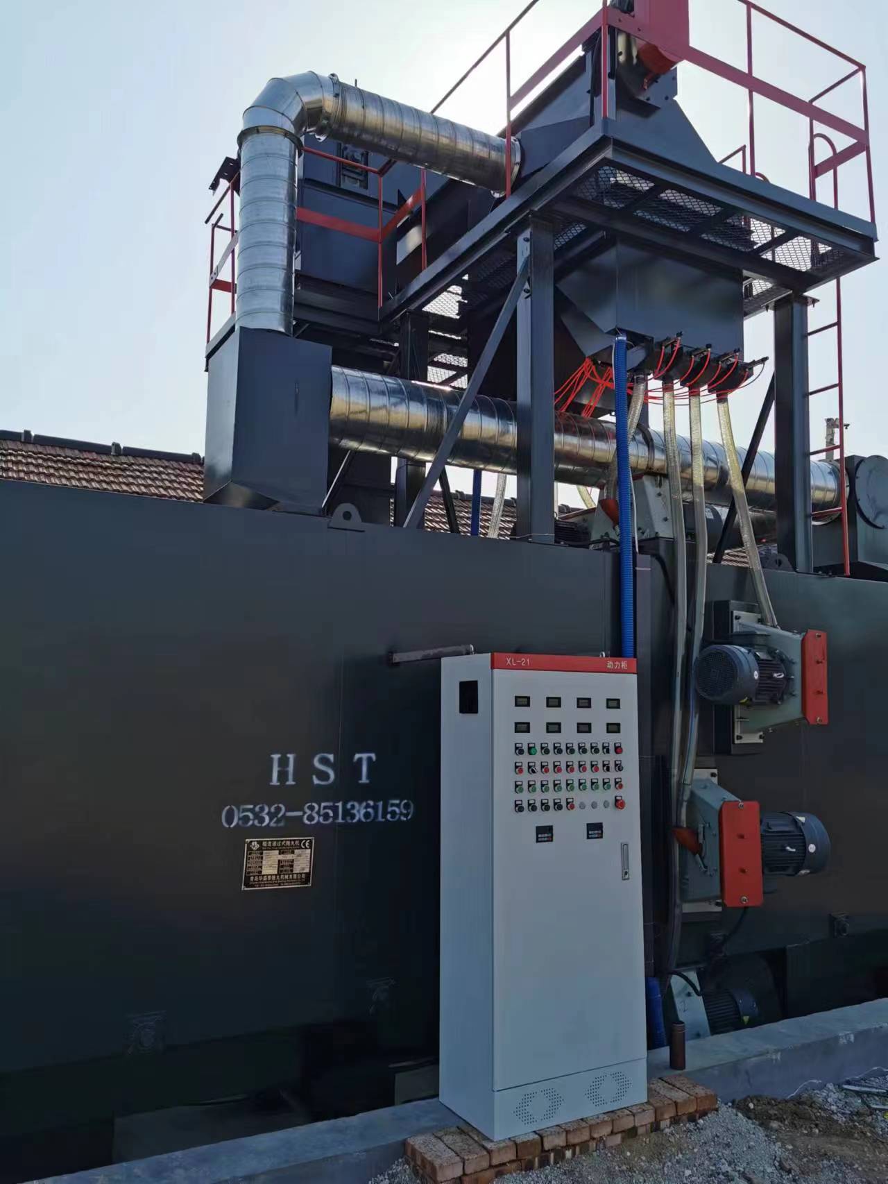 發動機外殼拋丸機_拋丸機外部組成部分有哪些_拋丸機構造